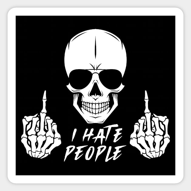 I Hate People Sticker by Jambo Designs